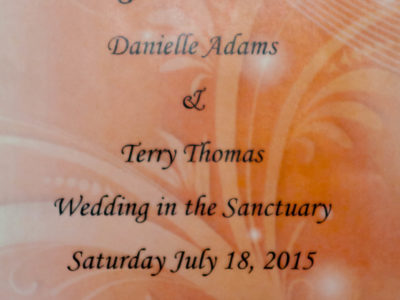 Terry and Danielle Thomas Wedding July 18th 2015